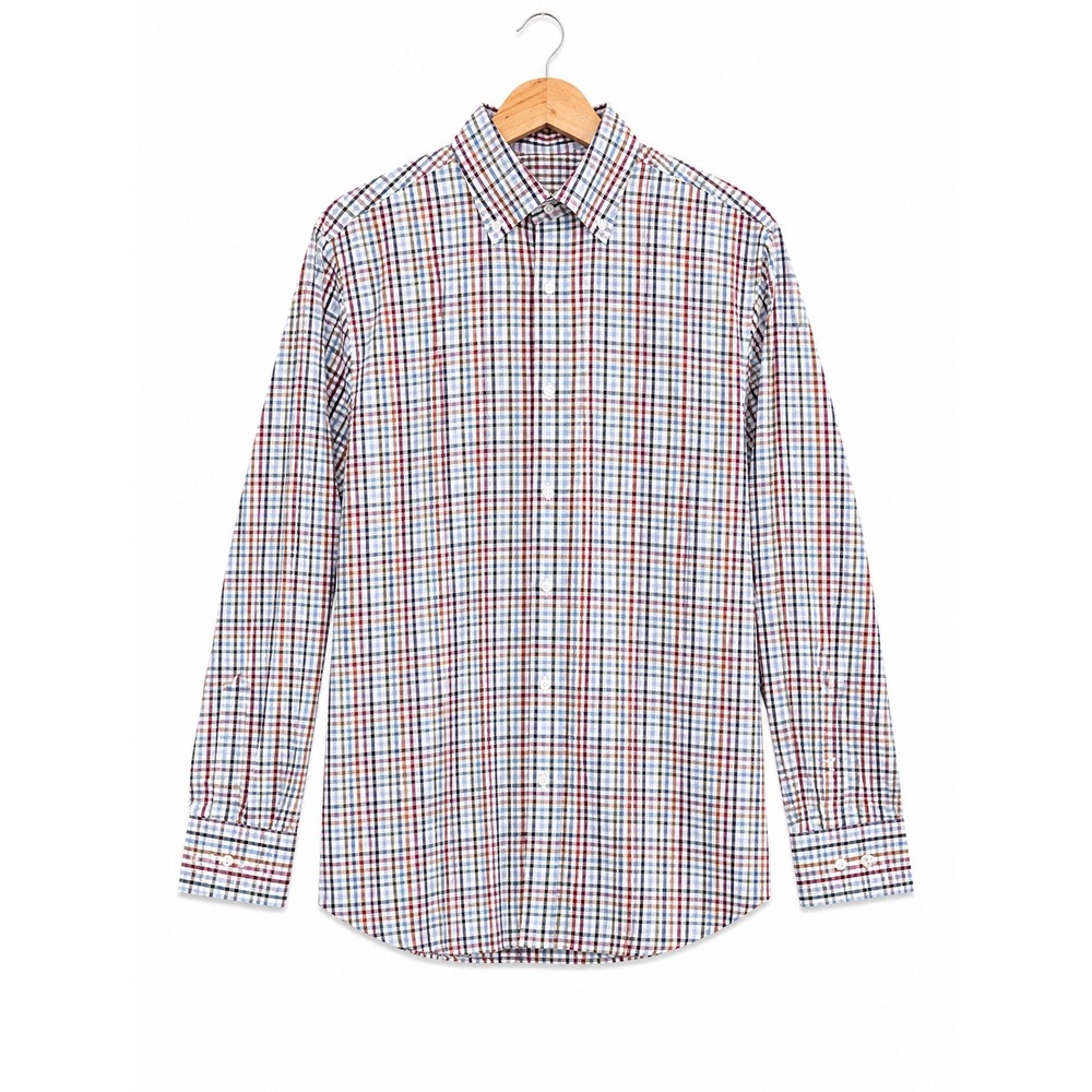 NWOT Peter Millar Crown Crafted Mens Small Flex Finish Tattersall Check Shirt